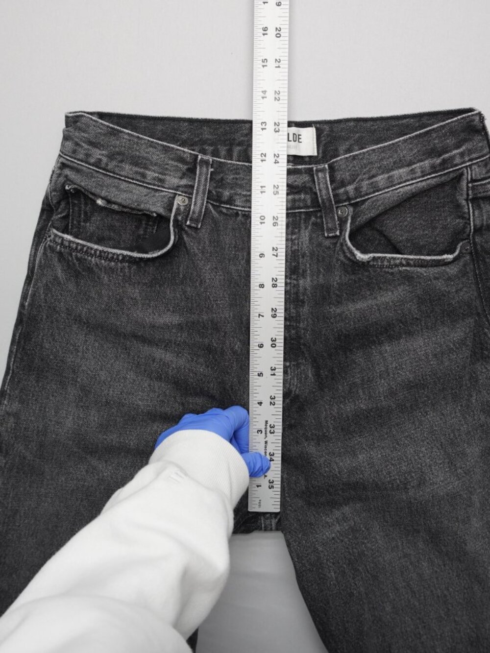 Agolde Fran High Rise Wide Leg Cuffed Jeans in Ditch Size 25 - Picture 11 of 13